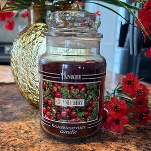 RARE Black Band CRANBERRY Yankee Candle!!